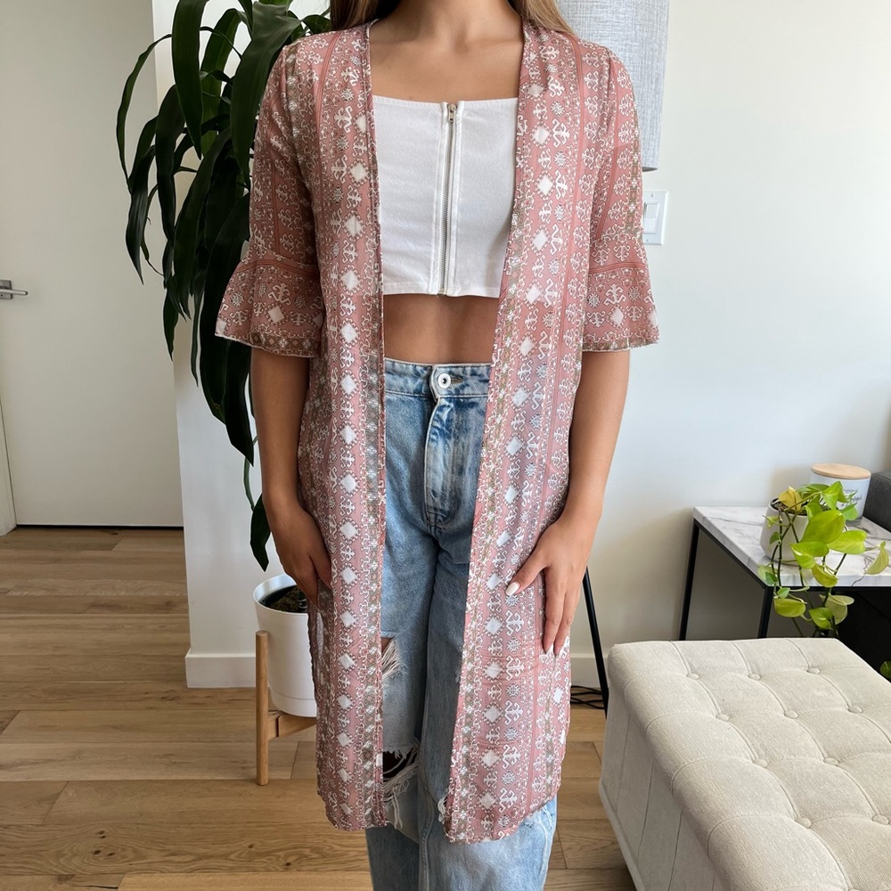 Women’s Floral Sheer Kimono